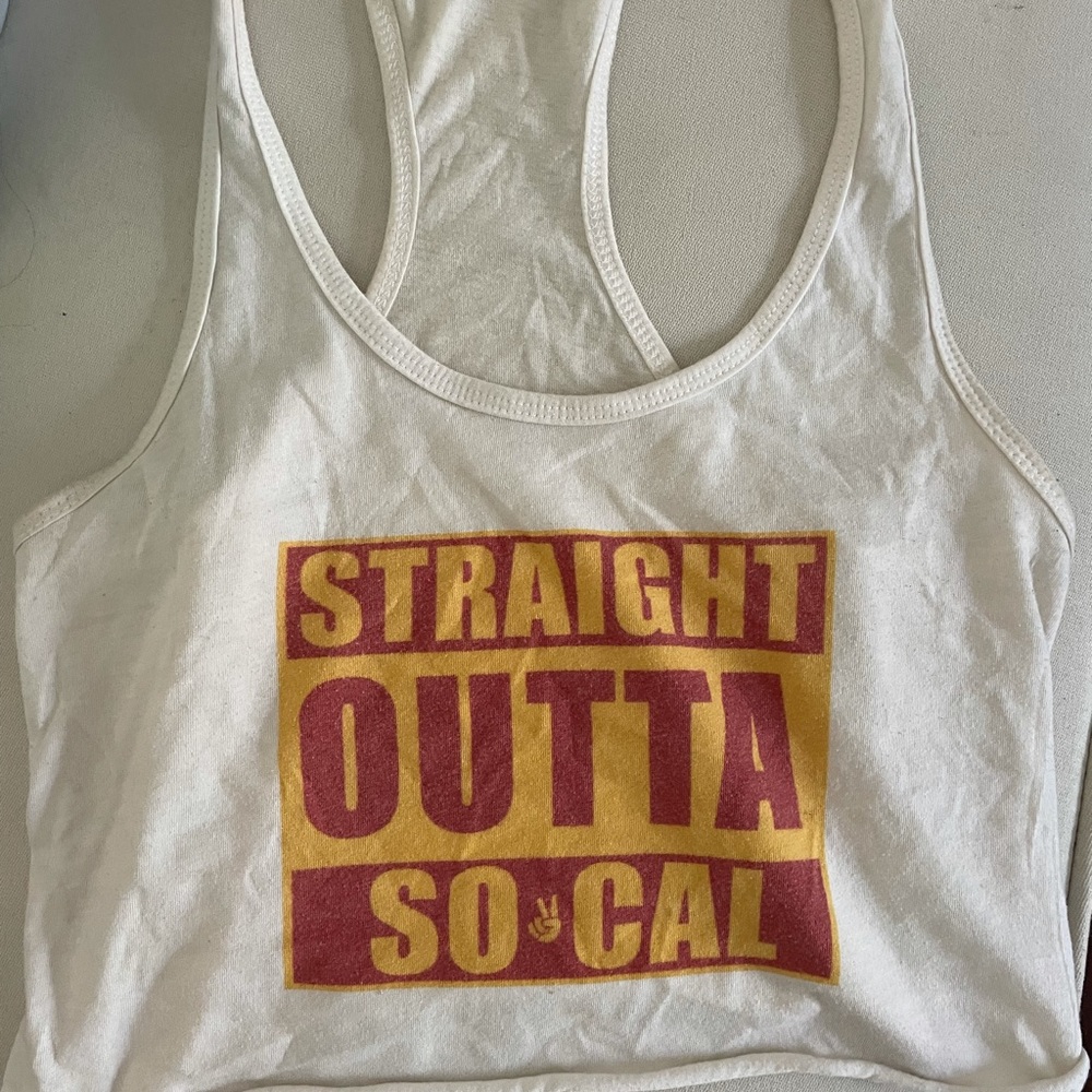 worn usc Trojans tank top